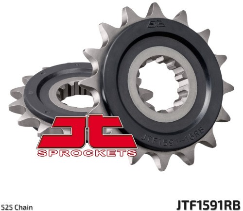 JT Front Rubber 16 Tooth Cushioned Sprocket Natural 525 JTF1591.16RB 26-9355
