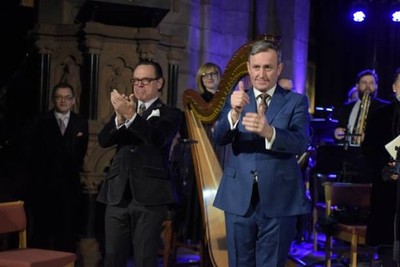 Kurt Elling Tommy Smith Perform With The Scottish National Jazz Or- Old Photo