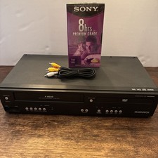 Magnavox DV220MW9 - Tested and Working - Black VHS/DVD Combo No Remote