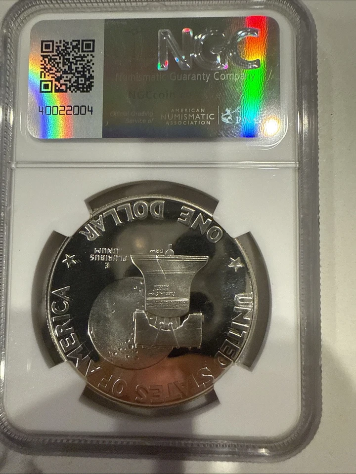1776 1976 S $1 NGC PF68 Proof Silver Eisenhower Dollar Bicentennial Ike - Image 2 of 3