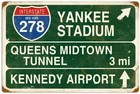 Yankee Vintage Retro Rustic Stadium Tin Metal Signs Home Décor 8x12
