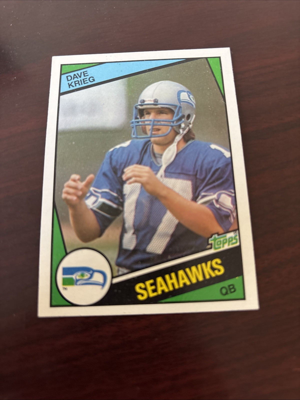 1984 Topps - Dave Krieg #195 RC Rookie Seattle Seahawks Milton College