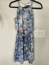 Guess Women’s Purple and Blue Floral Sun Dress Summer Sundress Size 4