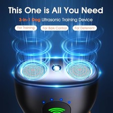 Dog Bark Deterrent Devices 3 in 1,Anti Barking Device for Dogs Dual Sensor