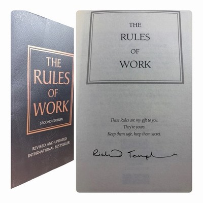 SIGNED The Rules of Work 2nd Edition Richard Templar TPB 1st Print VG+