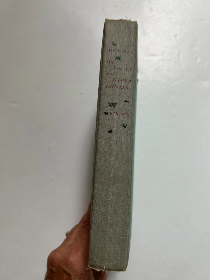 My Family And Other Animals by Durrell 1957 HC/DJ  1st American Ed? Ex-library - Image 3 of 4