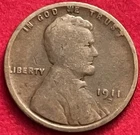 1911-D Lincoln Wheat Cent VG Details Semi-Key Date Denver Mint JC1359