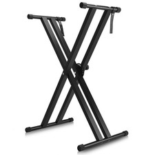 Double-X Piano Keyboard Stand- Heavy Duty,7-Level Adjustable Height,Portable ...