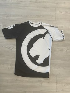 Luiz Palhares Gracie Jiu Jitsu Rash Guard Mens L Short Sleeve BJJ MMA Black