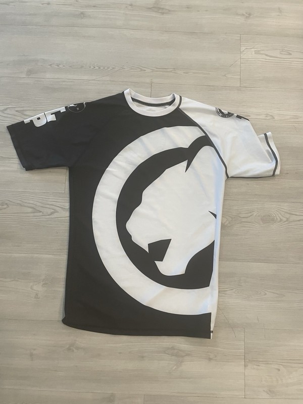 Luiz Palhares Gracie Jiu Jitsu Rash Guard Mens L Short Sleeve BJJ MMA Black