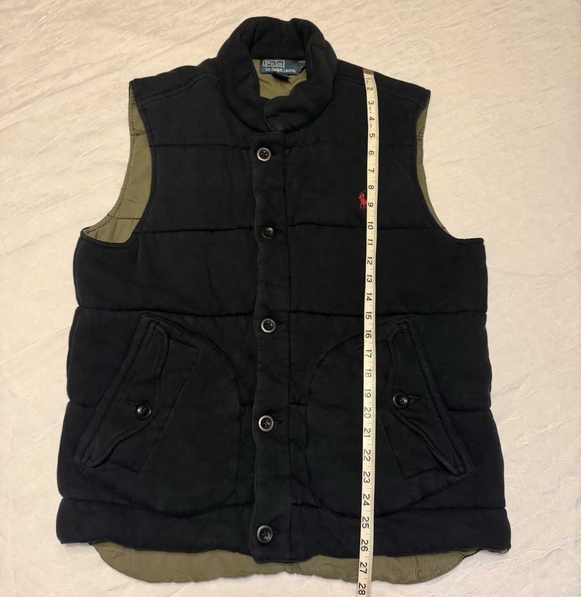 Polo Ralph Lauren Puffer Vest Mens Large VINTAGE 90s Black Polo Ralph Lauren Puffer Vest Mens Large VINTAGE 90s Black