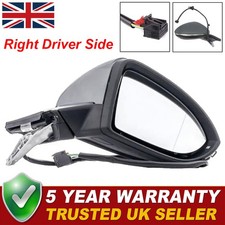 FOR VW GOLF MK7 2012-2020 RIGHT DRIVERS ELECTRIC PRIMED HEATED DOOR WING MIRROR