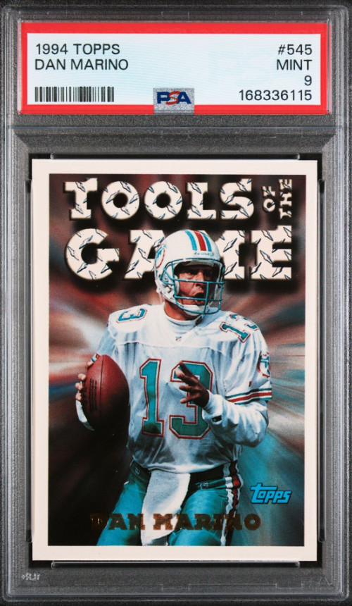 1994 Topps - Tools of the Game Dan Marino #545 MINT PSA 9 Graded on 8/17/26 view 1