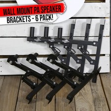 PA Speaker Wall Mount Holders 4x BUNDLE KIT  Pro-Audio Steel Pole Locking Pin