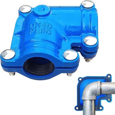 Pipe Elbow Repair Clamp 1.25in DN32 90° Short Radius PPR PE Iron