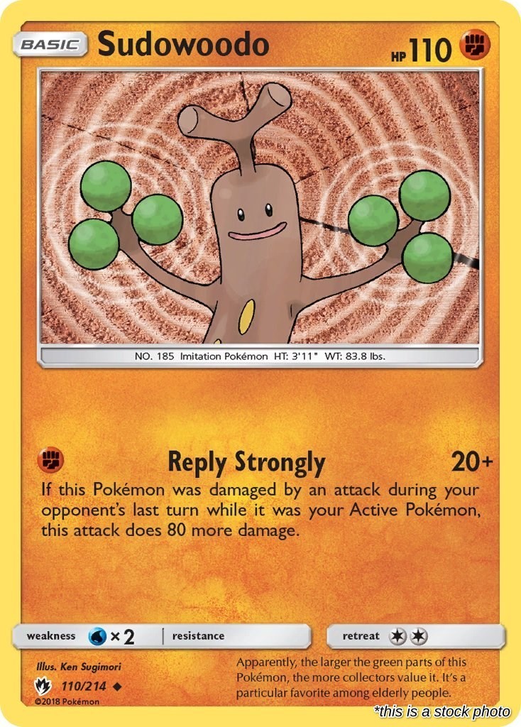 Sudowoodo [SM8 - 110/214] Reverse Holofoil Pokemon NM