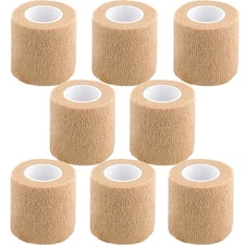 Self Adhesive Bandage Wrap 2 Inch Athletic Tape Breathable Elastic Brown