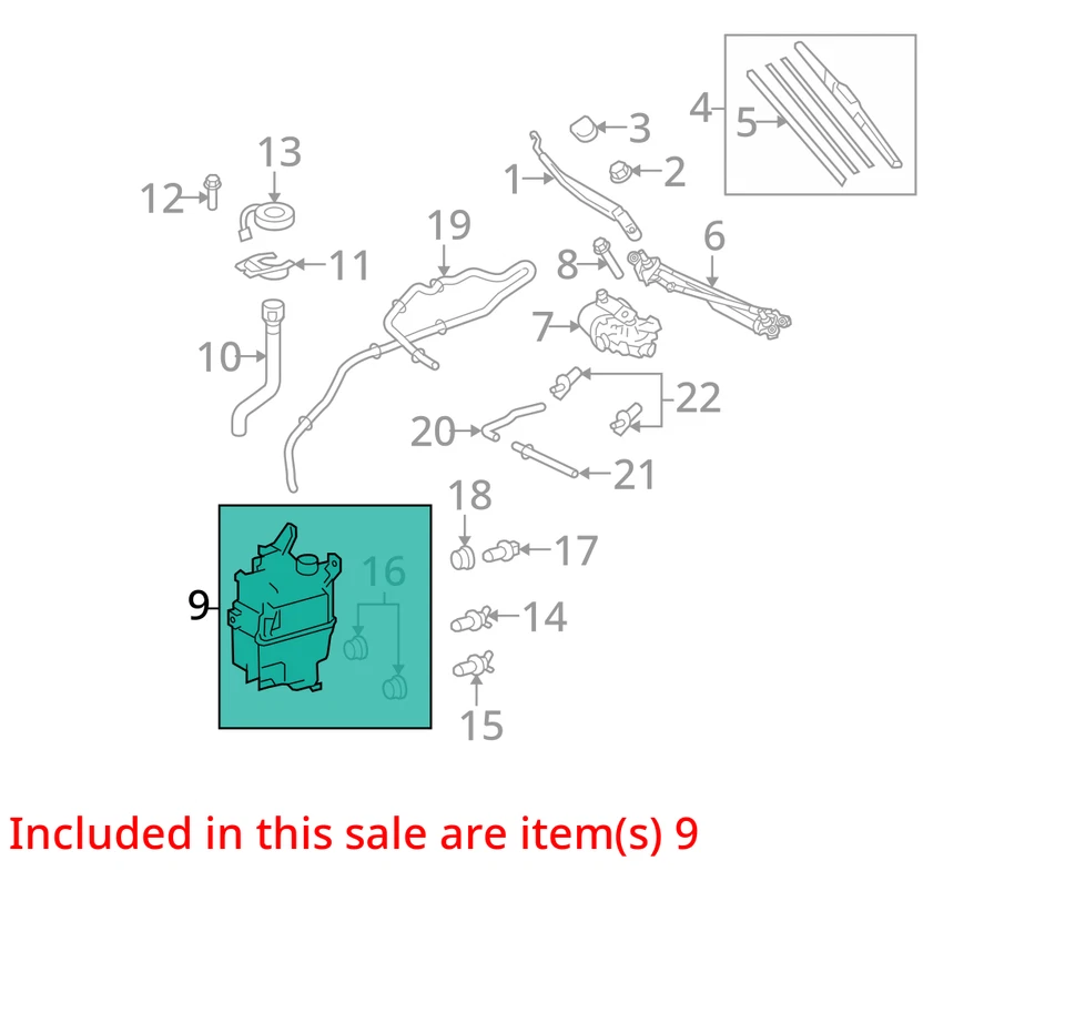 适用于 2009 - 2016 丰田 VENZA 2.7L 洗衣机瓶水库带泵 853150T010 原始设备制造商 — 第 4/4 张图片