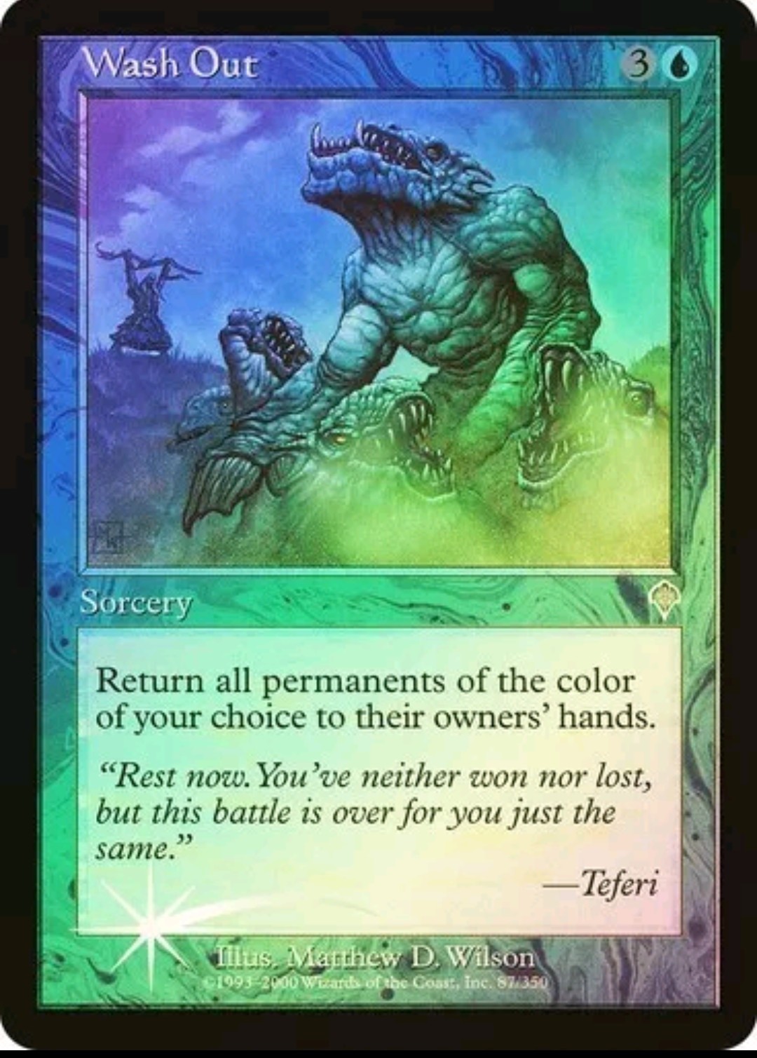 Magic the Gathering WASH OUT #87/350 Invasion Foil Blue Uncommon 2000  NM