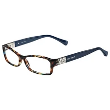 Jimmy Choo Women's Rectangular 53mm Eyeglasses Frames Havana Blue JC41-9DT