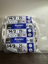 Romex SIMpull 14/2 25’ Indoor Wire/Copper Type NM-B UNOPENED