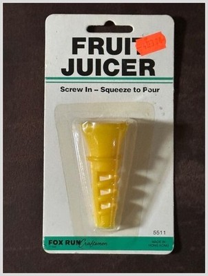 Fox Run Craftsmen Citrus Juicer 5511 NOS Yellow Plastic Hong Kong 1988
