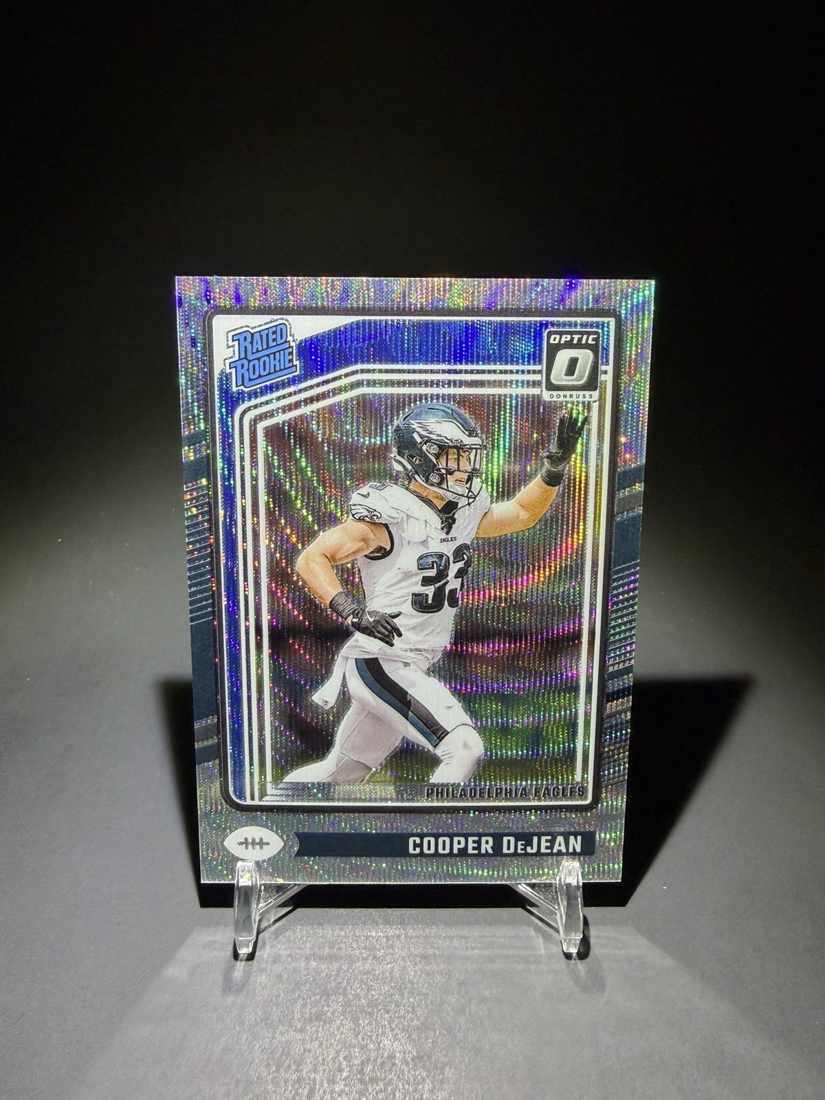 2024 Donruss Optic Cooper DeJean Silver Wave Rookie /300 Eagles #221