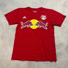 Adidas New York Red Bulls soccer shirt with two red bulls facing