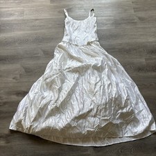 Vtg Gunne Sax Jessica McClintock Wedding Dress Gown Sparkle Floral 11