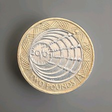 Rare Two Pounds Coin Marconi Wireless Transmission £2 Two Pound Coin 2001
