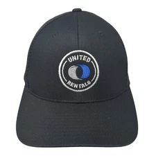 United Rentals Snapback Mesh Back Trucker Hat Black One Size Yupoong