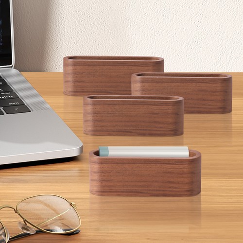 4 Pcs Wood Business Card Holder Single Slot Business Card Case for GocKG - Picture 11 of 11