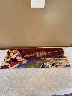 Vintage Original Alpha Mission Premium Arcade Marquee Insert Header