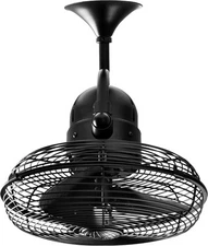 Matthews KC-BK Kaye 13" Ceiling Fan with Wall Control, Matte Black