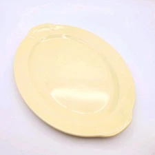 Vintage Lu-Ray Pastels USA TS&T 12” Plate Platter Pale Yellow 1940’s USA