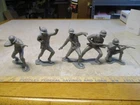 VTG Lot Marx 6" Figure WWII Gray Germans Army Men Set Soldiers Toy J62