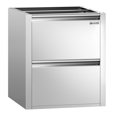 GGM Gastro Schubladenblock PREMIUM - 2 Schubladen - Unterbaumodul 400x760mm -