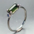 Vintage ring Natural Tourmaline Ring 925 Sterling Silver Size 8 /R460757
