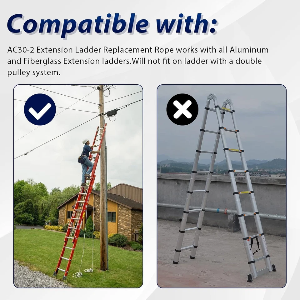 Extension Ladder Rope Replacement Compatible with Werner AC30-2 Extension Ladder - Image 4 of 4
