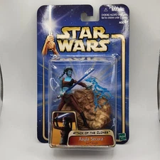 Vintage Star Wars Aayla Secura Attack of the Clones 3.75in Figure Sealed Hasbro