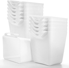 ZEAYEA 12 Pack Hanging Cup Holder, Utility Rolling Cart Accessories, Hanging Pen