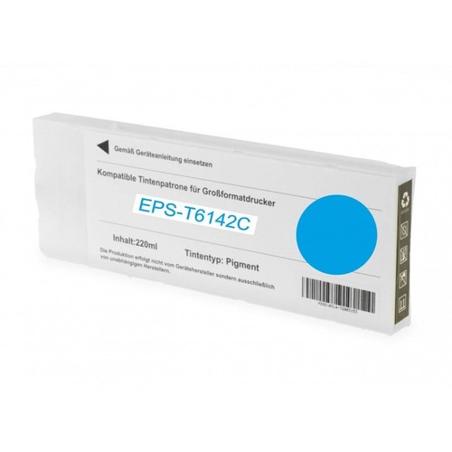 CARTUCCIA EPSON T6142 CIANO COMPATIBILE PER EPSON Stylus Pro4400 4450 C13T614200 - Foto 1 di 1