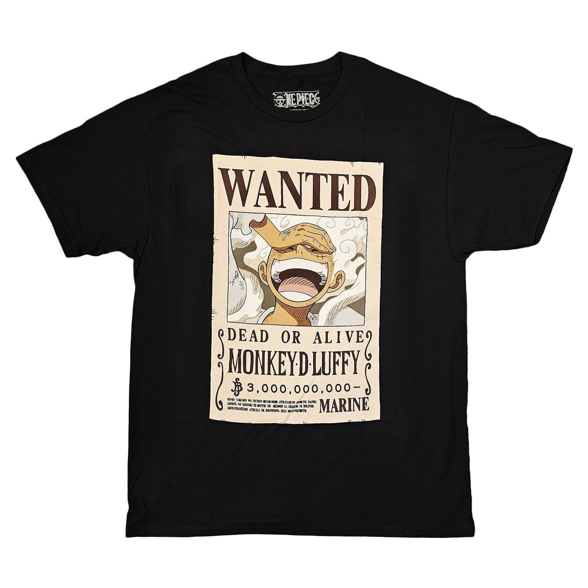 One Piece - Monkey D. Luffy Gear 5 Wanted Poster Men's Adult T