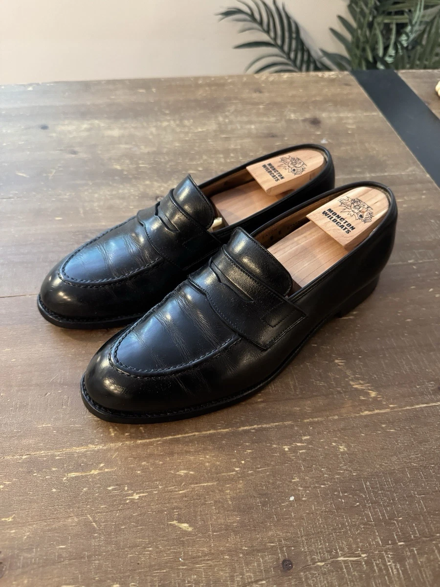 美品良靴】CROCKETT&JOHNS DEENE2ブラックカーフサイドゴア6 美品良靴