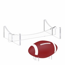 HEMYLU Football Stand Holder, 2-Pack Acrylic Display 5.9x3.5x1.3 inch, Clear