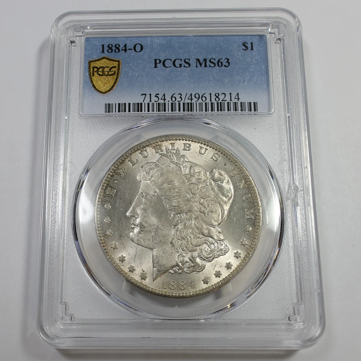 PCGS Certified MS 63 Graded 1884 Year Morgan US Dollars (1878-1921