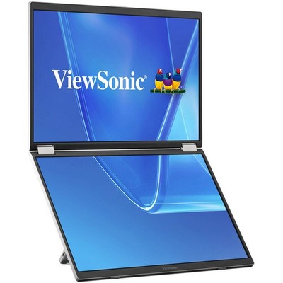 ViewSonic VG1457 14'' 16:10 WUXGA Dual Screen Foldable Portable USB-C IPS LED Mon
