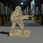 Hand Poured Army Man Soldier Figurine 4.47g .925 Sterling Silver Mini Statue
