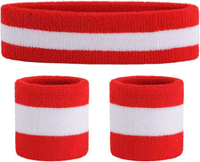 Sweatband Set Sports Headband Wristband Set Sweatbands Terry Cloth Wristband Wri