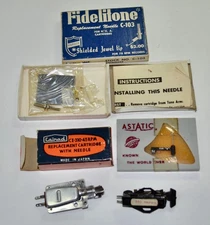 VTG Turntable Record Player Needle Cartridge Stylus Shure-531 Calrad astAtic LOT